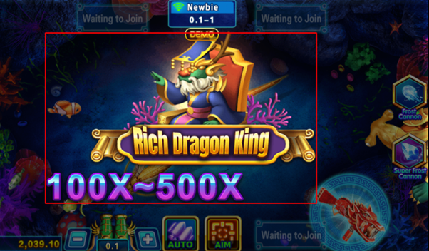 Nút Rich Dragon King và giải thưởng