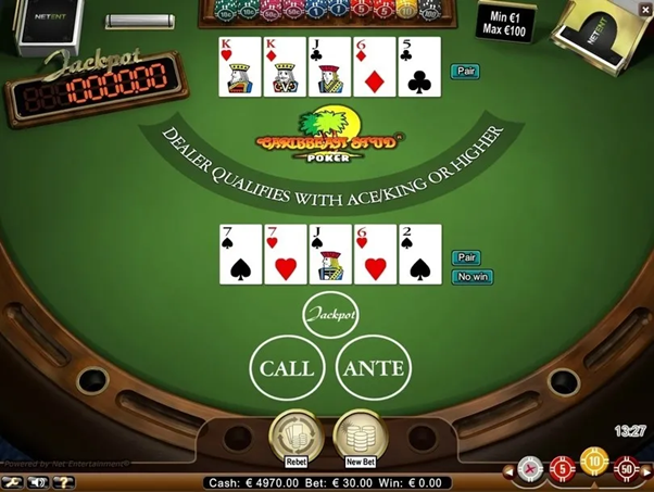 Tình huống thua cược trong Casino Stud Poker